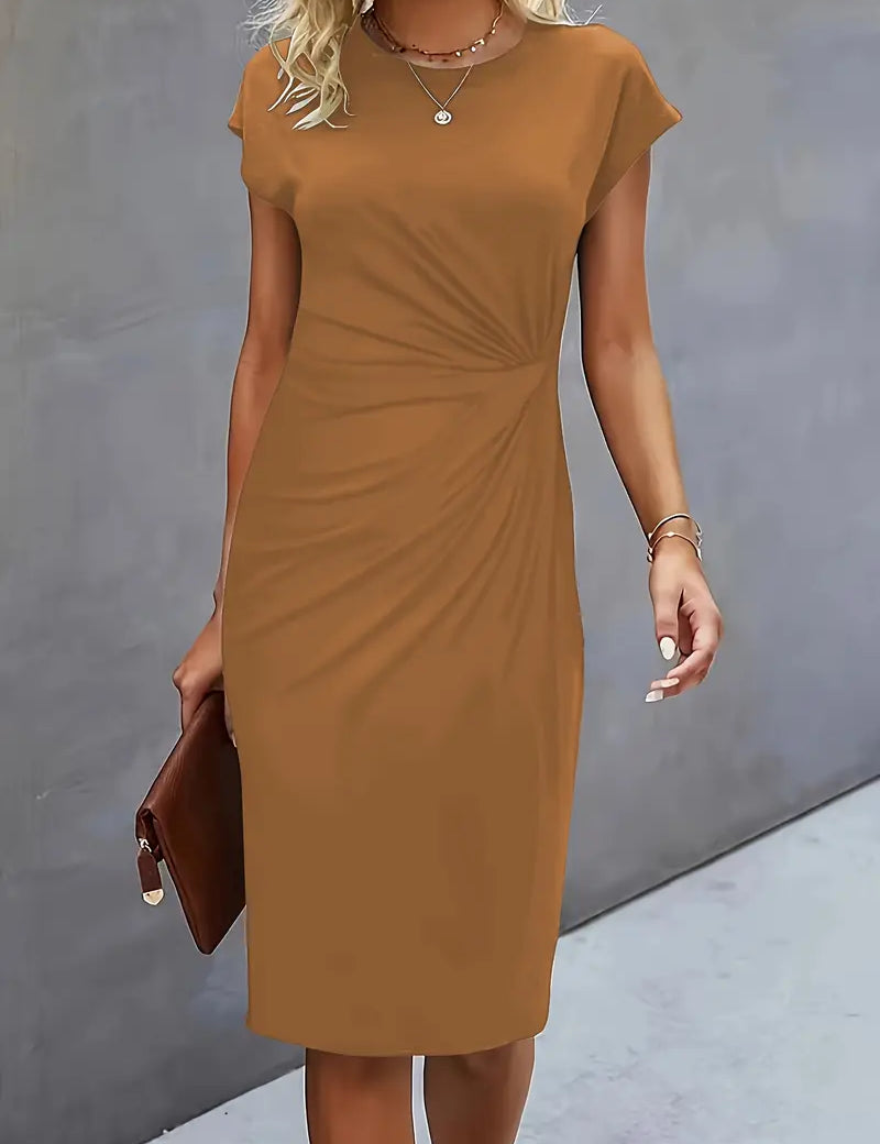 Bridesmaid Dress | Cocktail Midi Dress-Women Dress-Homefinn