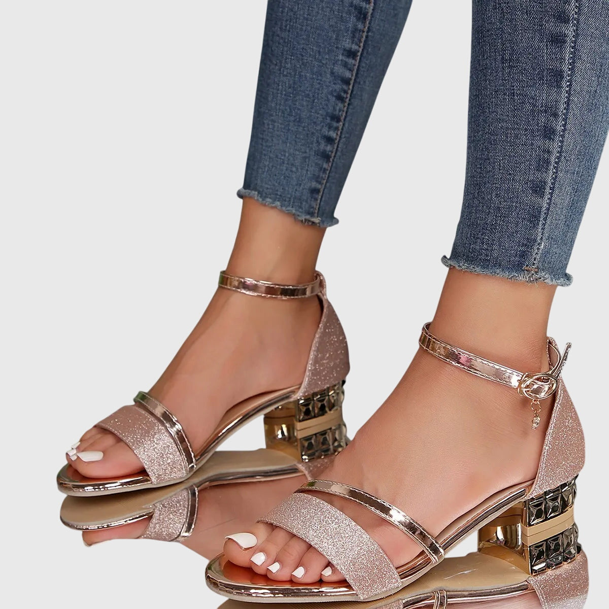 Women Heeled Sandals | Elegant Summer Shoes-Women Sandals-Homefinn