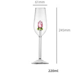 Floral Rose Glassware Collection | Stemmed Drinkware Dining Entertaining Use