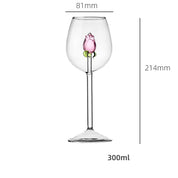 Floral Rose Glassware Collection | Stemmed Drinkware Dining Entertaining Use-Glassware-Homefinn