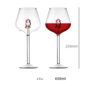 Floral Rose Glassware Collection | Stemmed Drinkware Dining Entertaining Use-Glassware-Homefinn