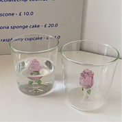 Floral Rose Glassware Collection | Stemmed Drinkware Dining Entertaining Use-Glassware-Homefinn
