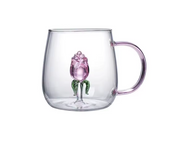 Floral Rose Glassware Collection | Stemmed Drinkware Dining Entertaining Use-Glassware-Homefinn