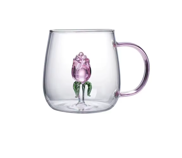 Floral Rose Glassware Collection | Stemmed Drinkware Dining Entertaining Use-Glassware-Homefinn