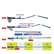 Foldable Adjustable Trekking Poles Lightweight Hiking Support - Image 7