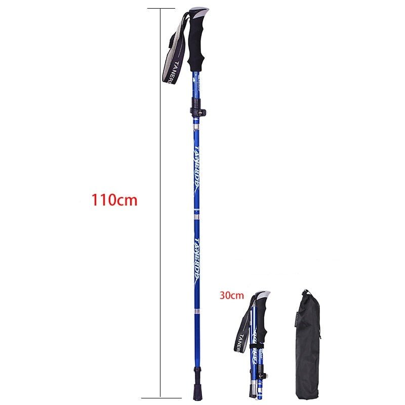 Foldable Adjustable Trekking Poles Lightweight Hiking Support - Image 6