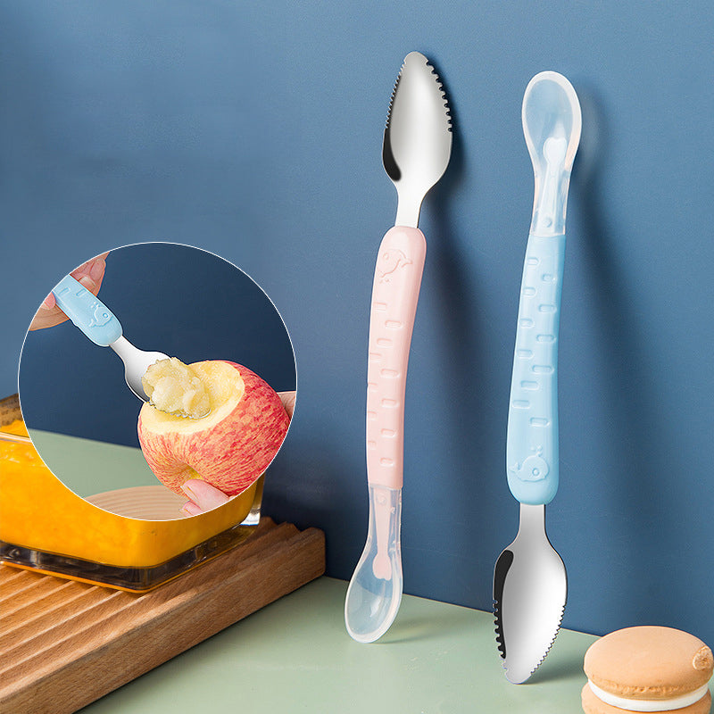 2-in-1 Silicone Baby Spoon - TinyTasties - Image 2