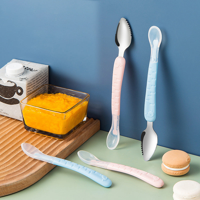 2-in-1 Silicone Baby Spoon - TinyTasties - Image 4