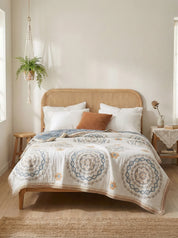 Bed Quilt Blanket | Geometric Pattern Layout-Blanket-Homefinn