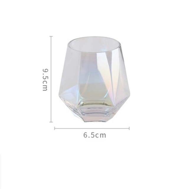 Geometric Faceted Decanter Glass Set | Matching Tumblers Dining Entertaining Use-Drinkware Set-Homefinn