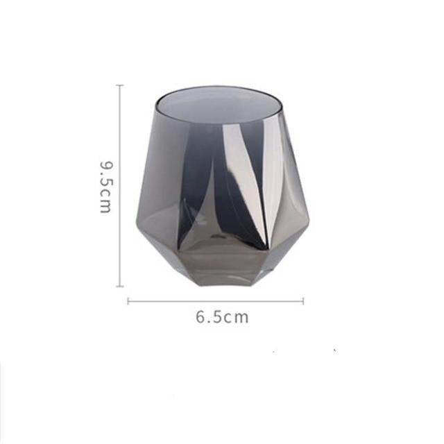 Geometric Faceted Decanter Glass Set | Matching Tumblers Dining Entertaining Use-Drinkware Set-Homefinn