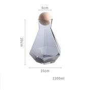 Geometric Faceted Decanter Glass Set | Matching Tumblers Dining Entertaining Use-Drinkware Set-Homefinn