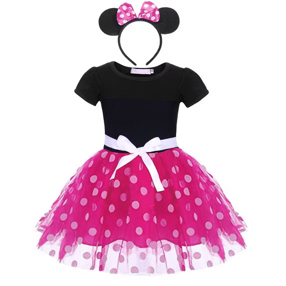 Girl's Costume Dress | Bow Headband Tutu Party Wear