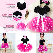 Girl's Costume Dress | Bow Headband Tutu Party Wear