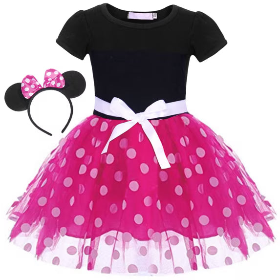 Girl's Costume Dress | Bow Headband Tutu Party Wear