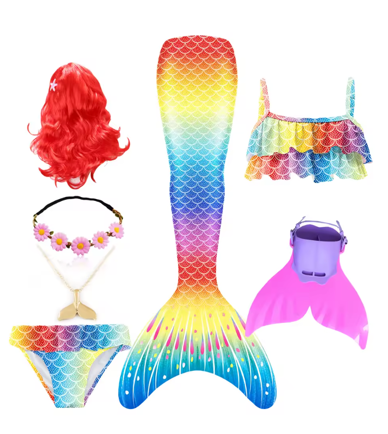 Girls' Mermaid Costume Set | Fantasy Dress Up Play