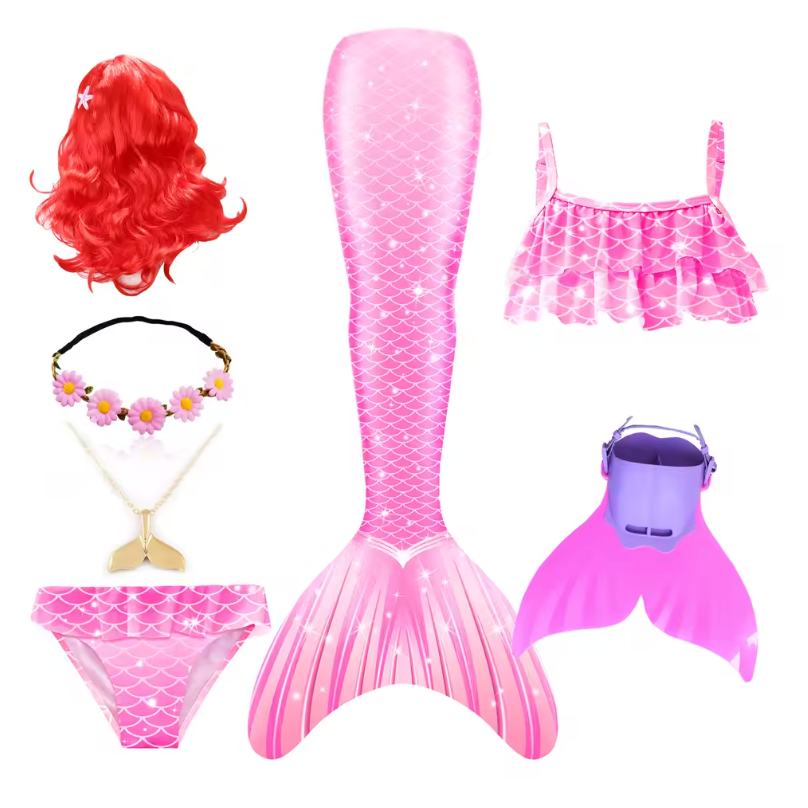 Girls' Mermaid Costume Set | Fantasy Dress Up Play