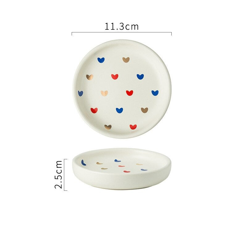 Heart Pattern Bathroom Accessory Set | Matching Dispenser Tumbler Countertop Use-Bathroom Accessory Set-Homefinn