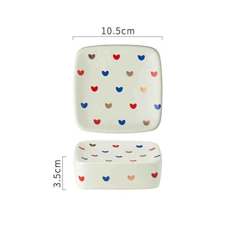 Heart Pattern Bathroom Accessory Set | Matching Dispenser Tumbler Countertop Use-Bathroom Accessory Set-Homefinn