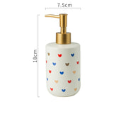 Heart Pattern Bathroom Accessory Set | Matching Dispenser Tumbler Countertop Use-Bathroom Accessory Set-Homefinn