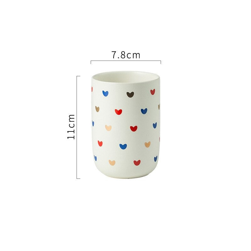 Heart Pattern Bathroom Accessory Set | Matching Dispenser Tumbler Countertop Use-Bathroom Accessory Set-Homefinn