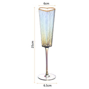 Heart Shaped Champagne Flute | Gold Rim Stemmed Glass Celebrations-Glass-Homefinn