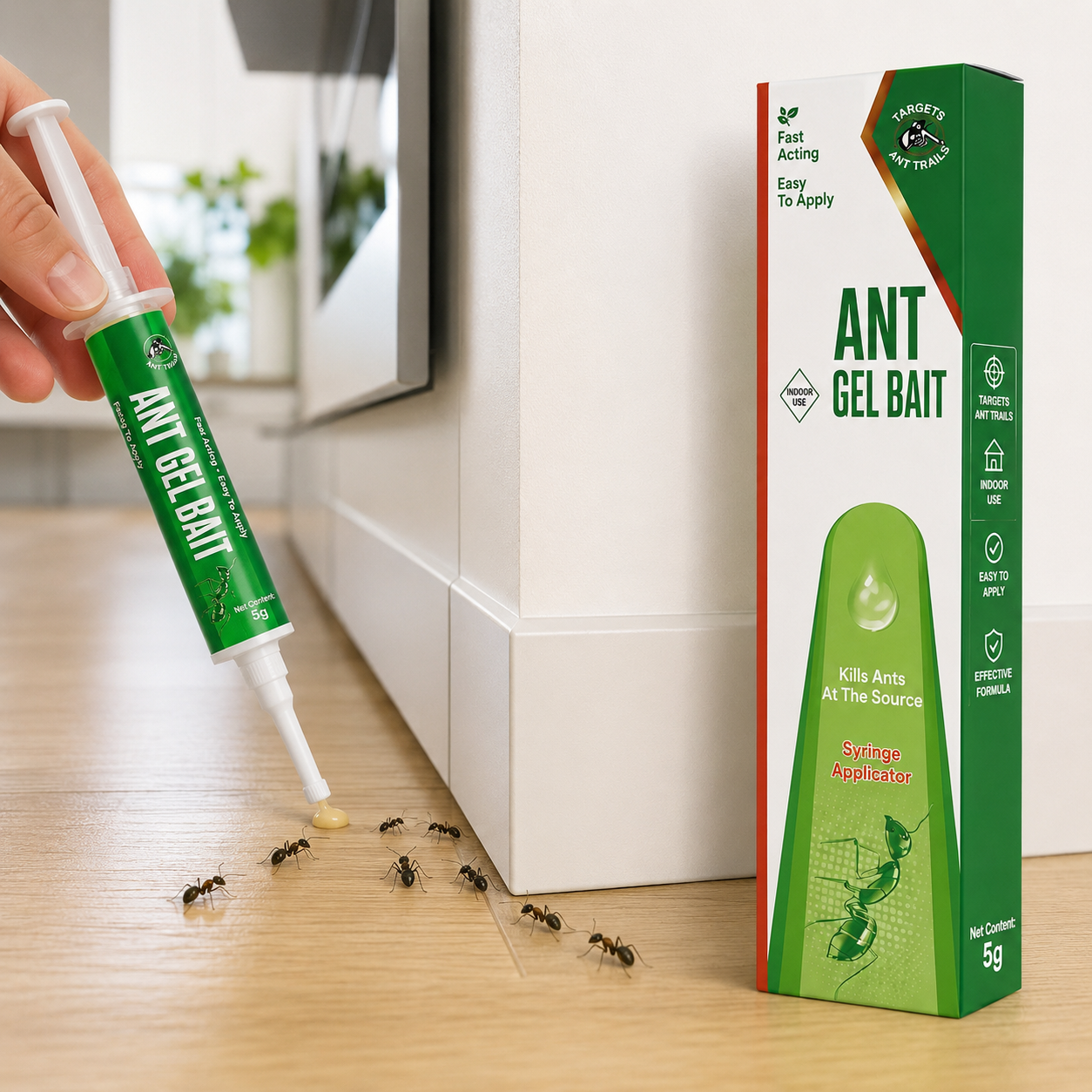 Ant Control Gel | Precision Applicator Syringe • Homefinn