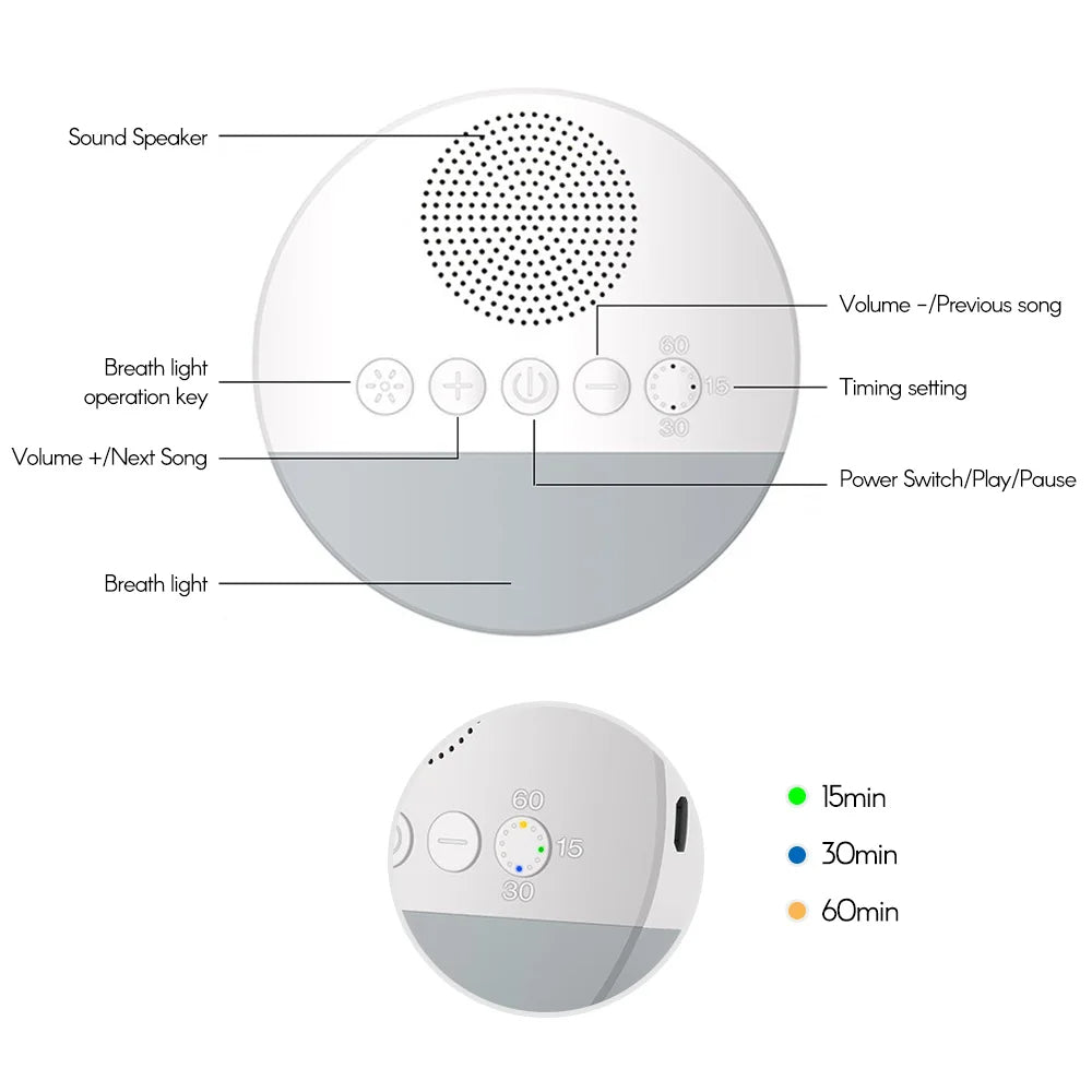 Baby White Noise Machine | Night Light · Homefinn