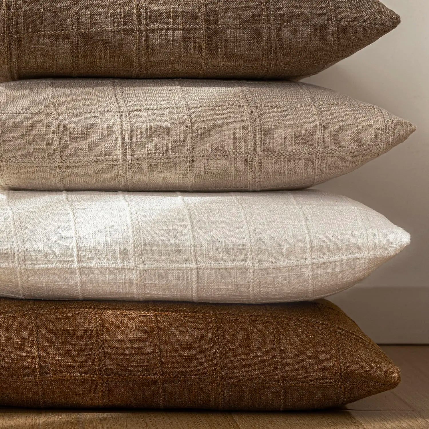 Boho Cushion Cover | Grid Pattern · Homefinn