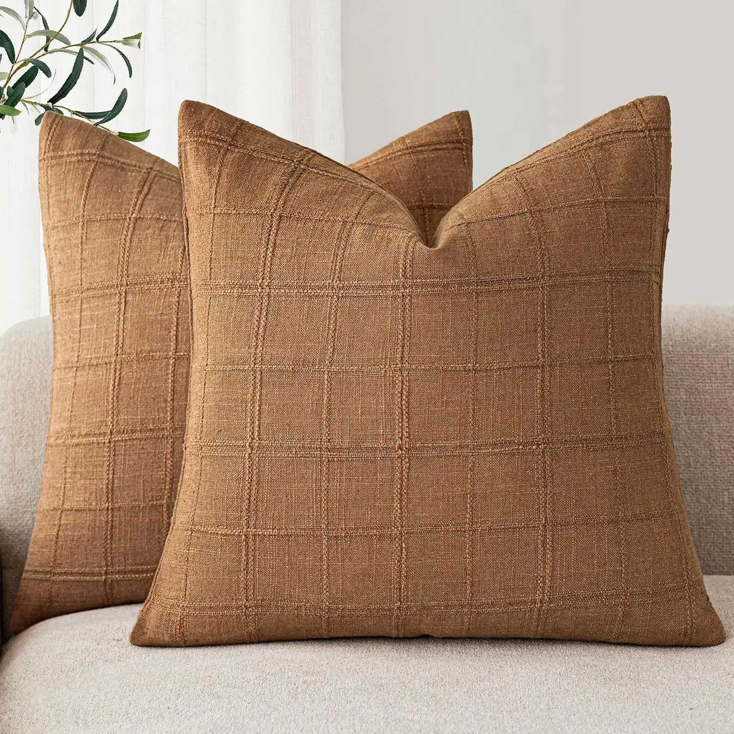 Boho Cushion Cover | Grid Pattern · Homefinn