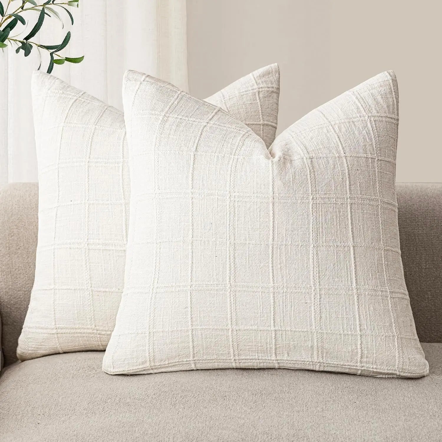 Boho Cushion Cover | Grid Pattern · Homefinn