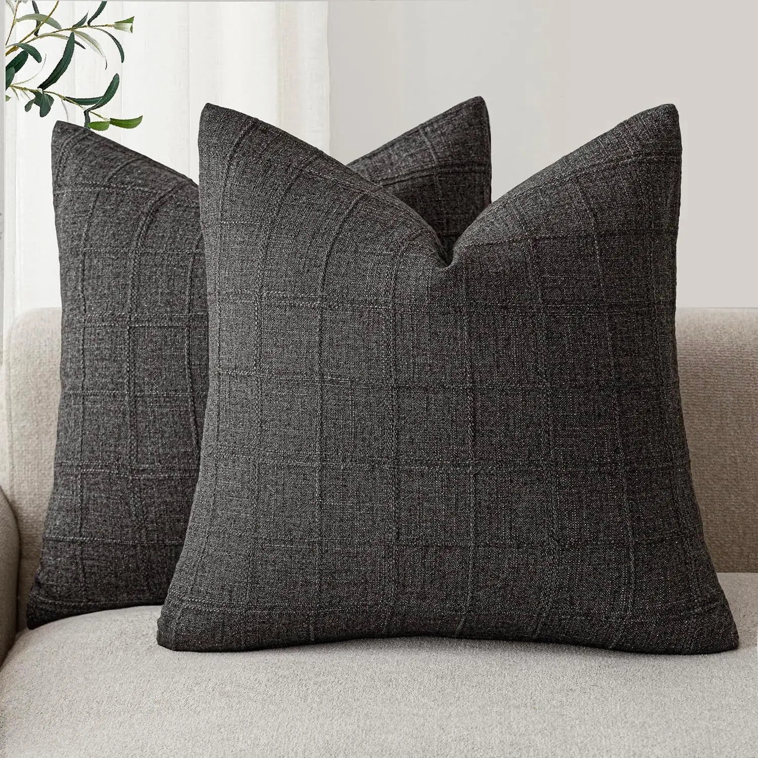 Boho Cushion Cover | Grid Pattern · Homefinn