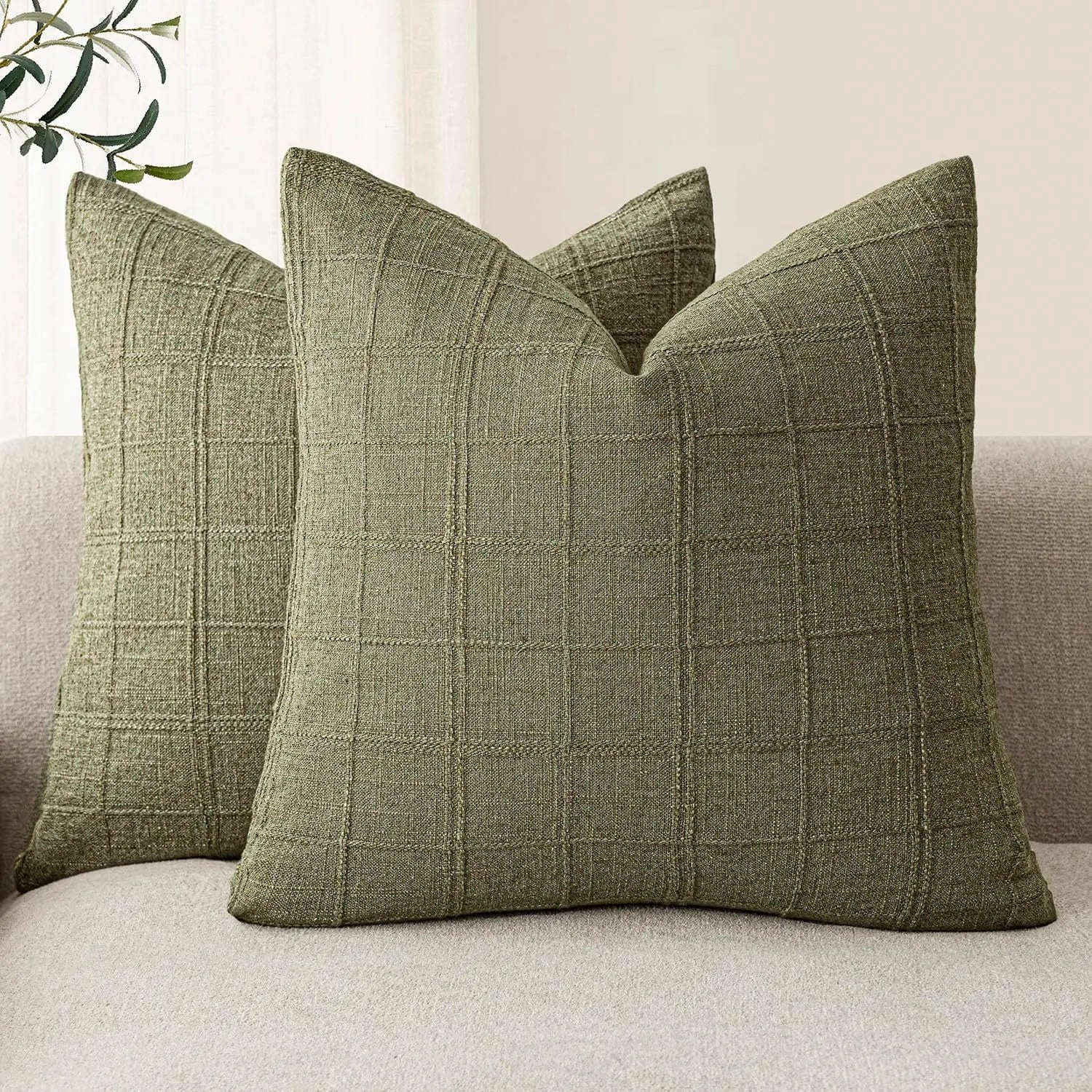 Boho Cushion Cover | Grid Pattern · Homefinn