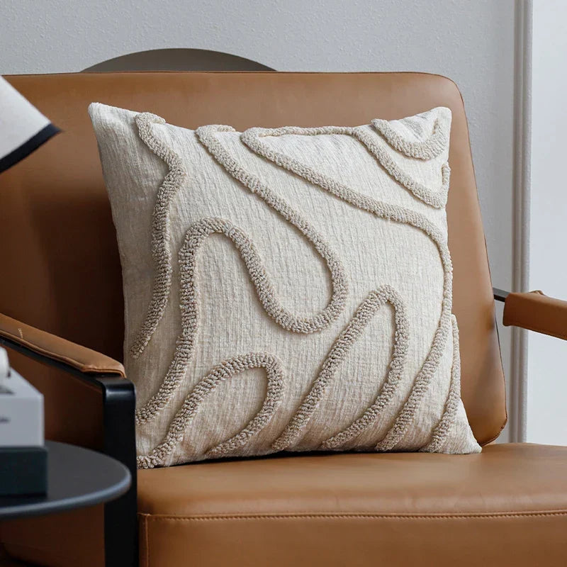 Boho Cushion Cover | Tufted Lines · Homefinn