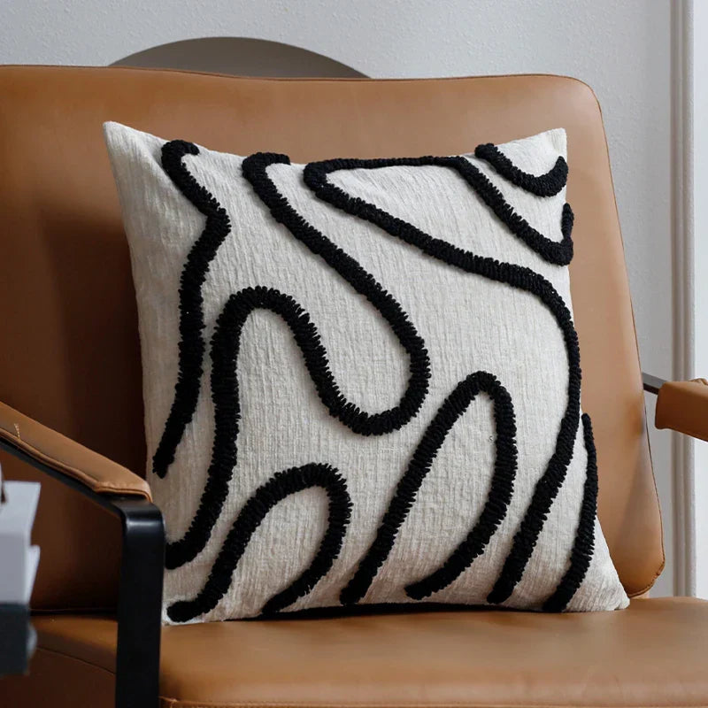 Boho Cushion Cover | Tufted Lines · Homefinn