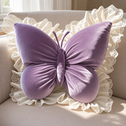 Butterfly Cushion | Lace Ruffle Trim · Homefinn