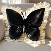 Butterfly Cushion | Lace Ruffle Trim · Homefinn