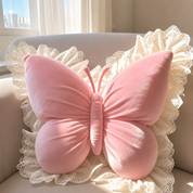 Butterfly Cushion | Lace Ruffle Trim · Homefinn