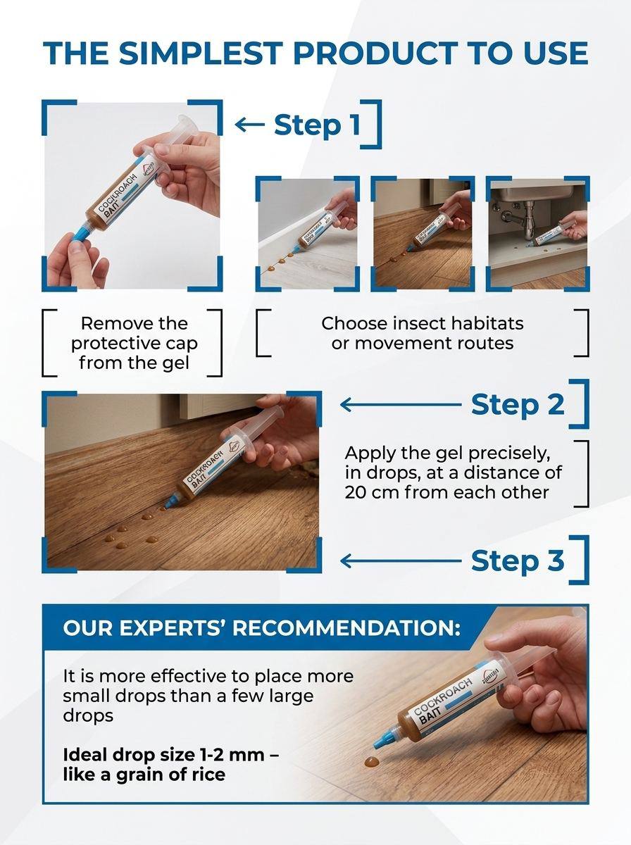 Cockroach Bait Gel Kit | Multi Tube Formula Application Syringe Indoor Control-Pest Control-Homefinn