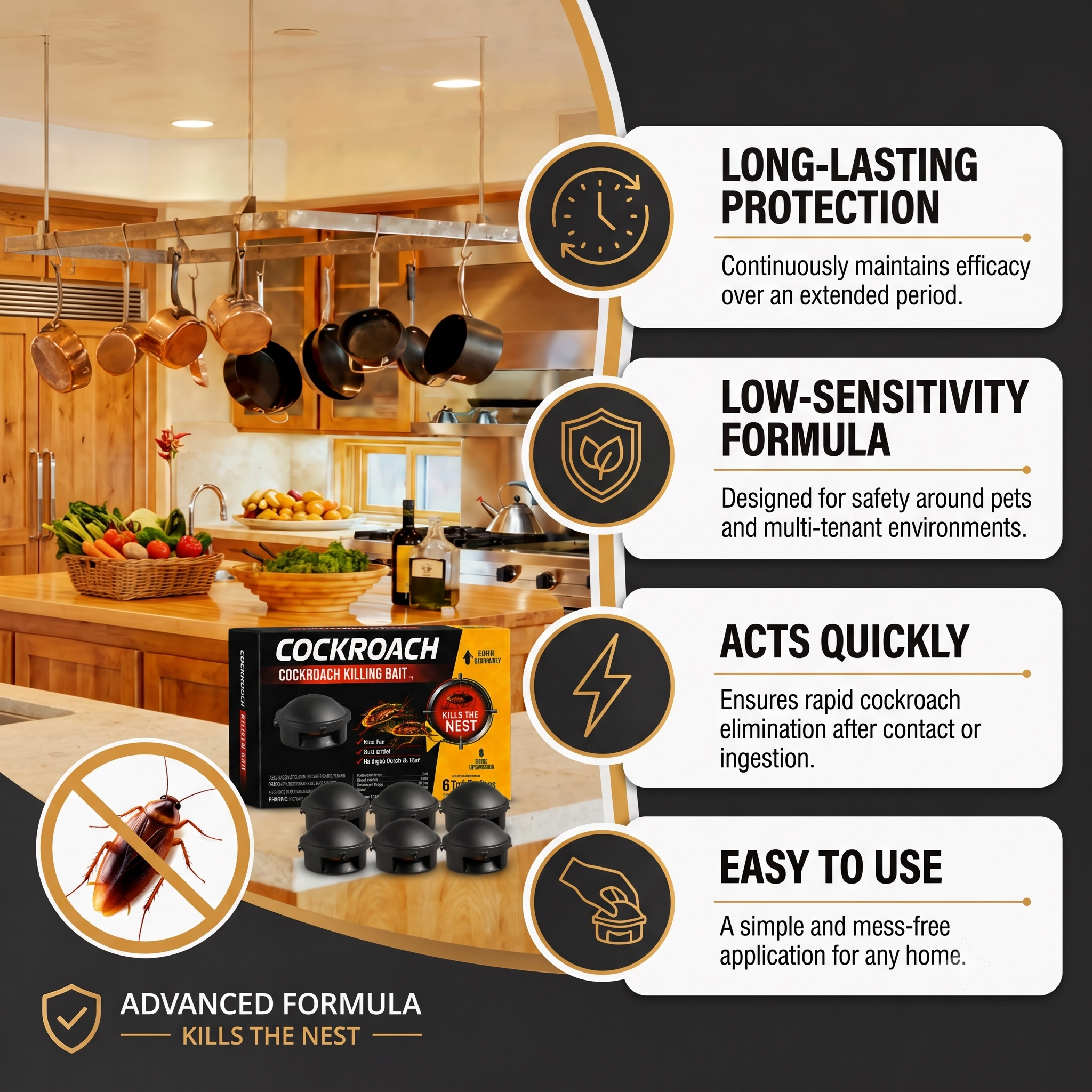 Cockroach Bait Station | Cockroach Killing Bait • Homefinn
