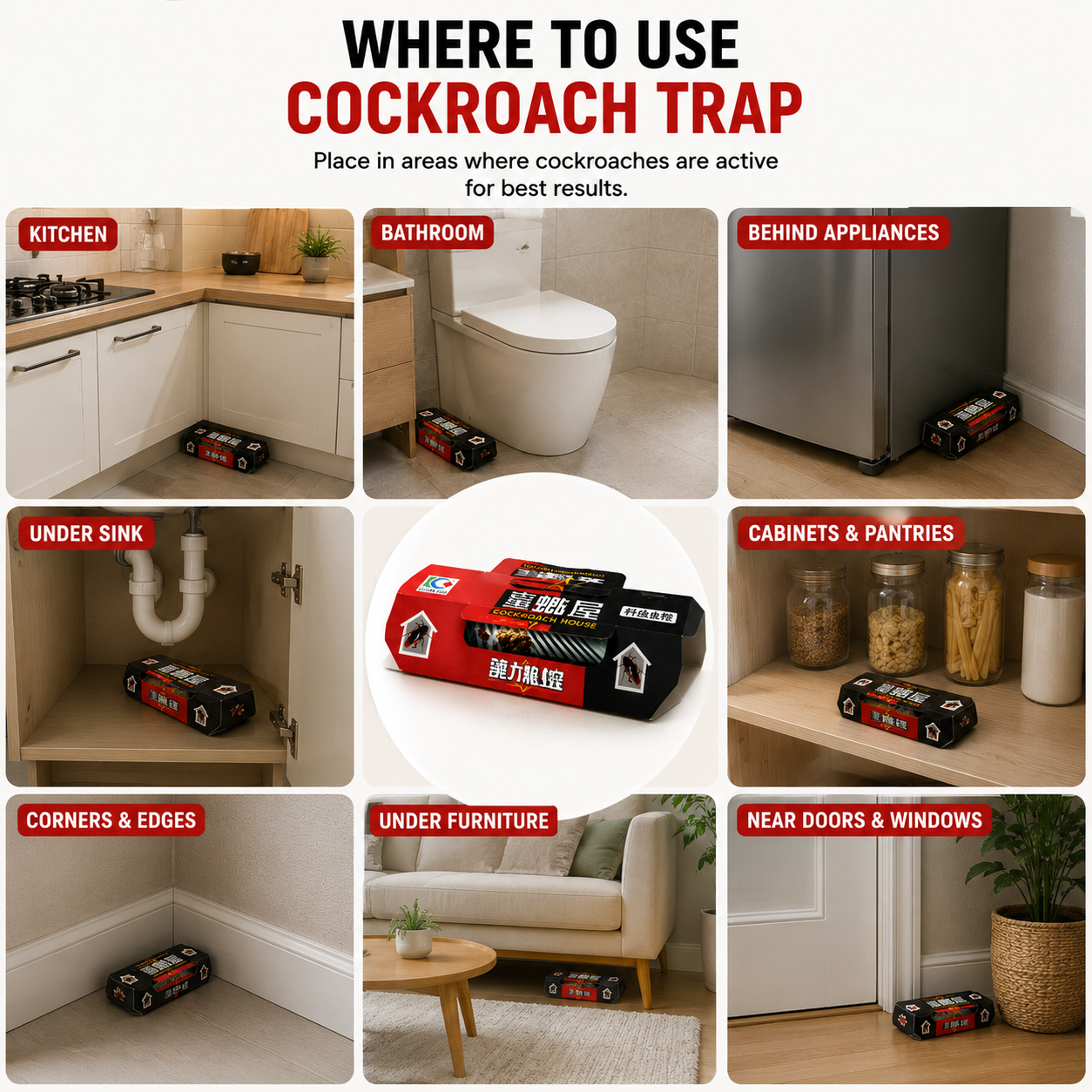 Cockroach House | Cockroach Trap Bait Station • Homefinn