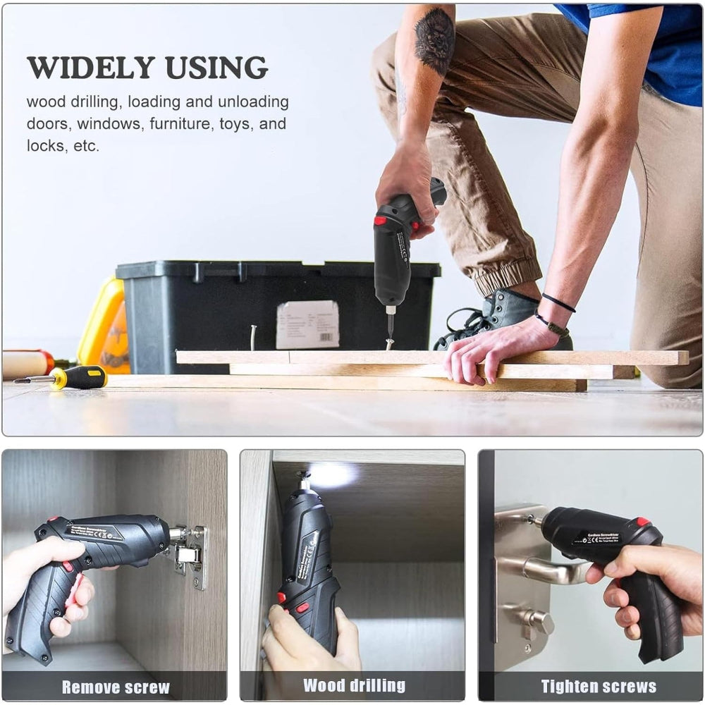 Cordless Electric Screwdriver | Pivoting Head · Homefinn