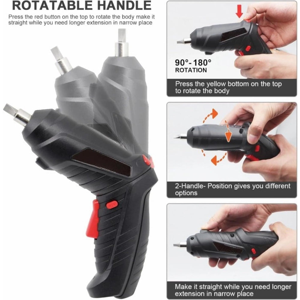 Cordless Electric Screwdriver | Pivoting Head · Homefinn