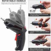 Cordless Electric Screwdriver | Pivoting Head · Homefinn