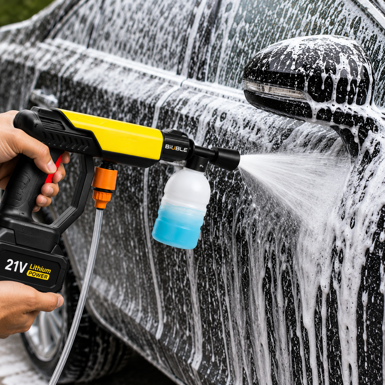 Cordless High Pressure Washer Gun | Portable Handheld Power Cleaner • Homefinn
