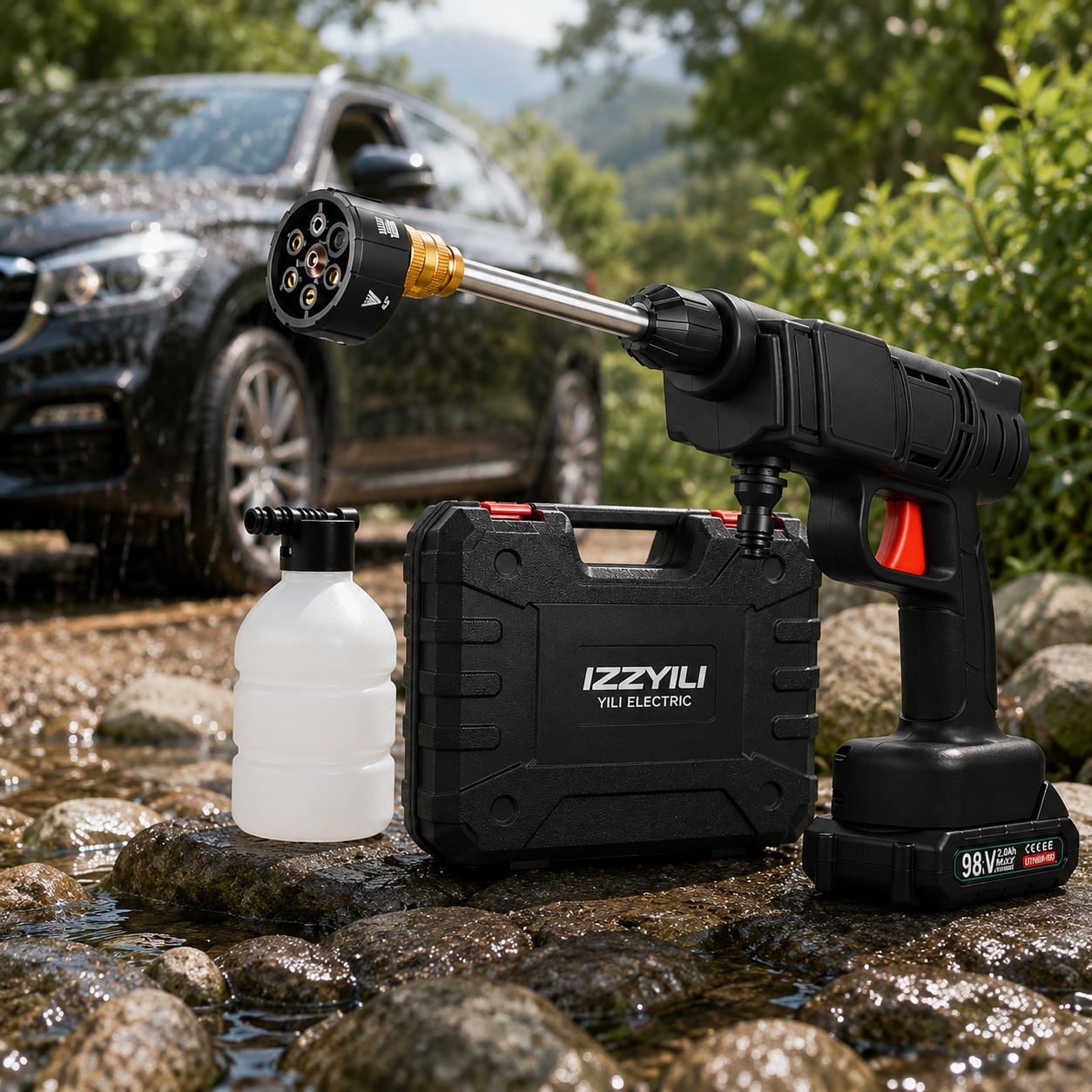 Cordless Pressure Washer | Portable Cleaning Kit • Homefinn