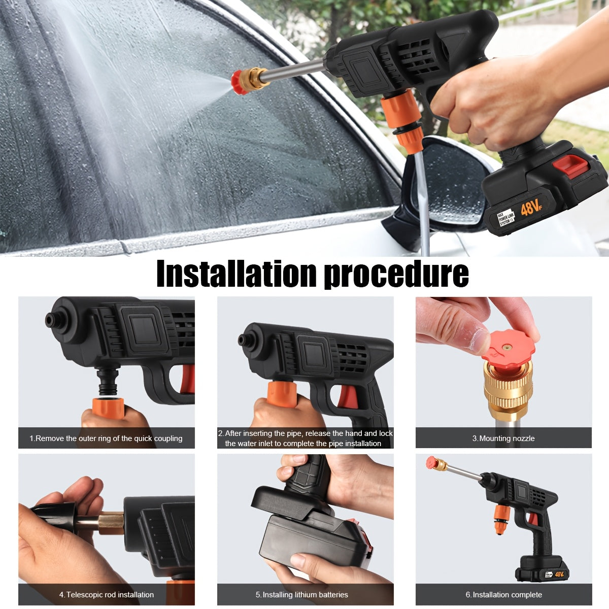 Cordless Pressure Washer | Removable Battery · Homefinn