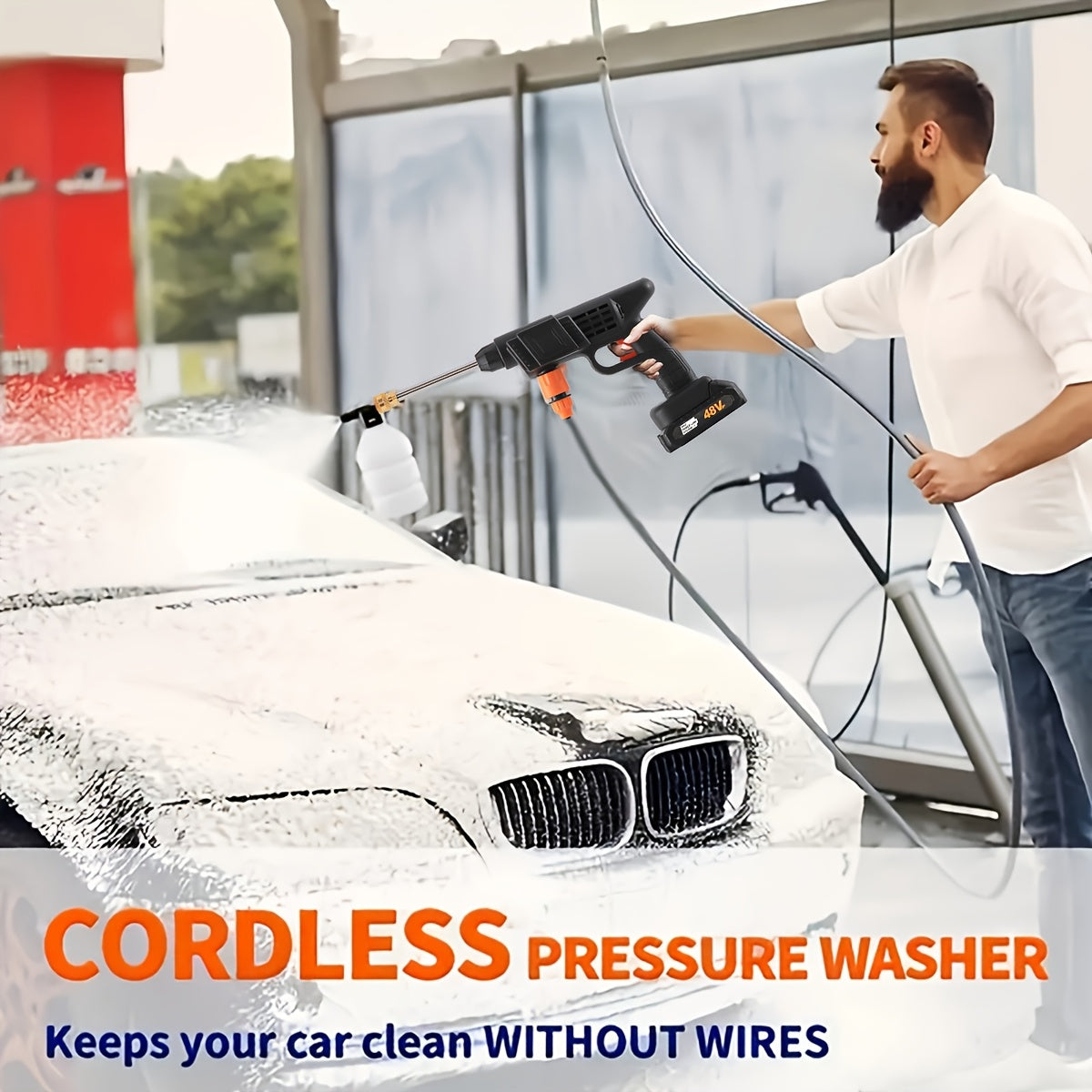 Cordless Pressure Washer | Removable Battery · Homefinn