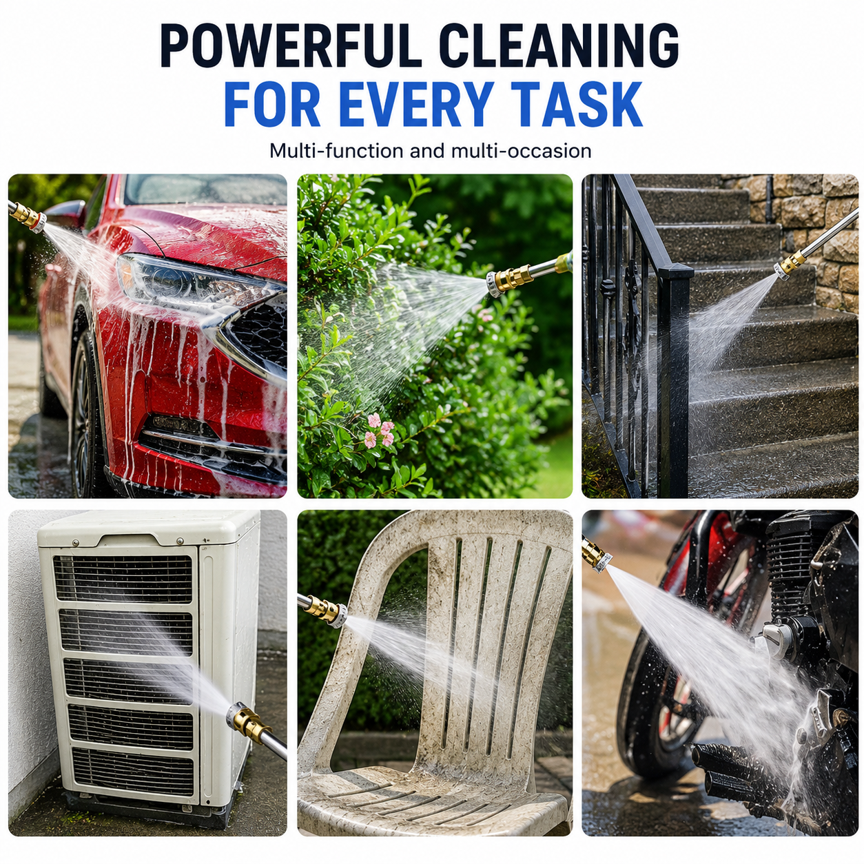 Cordless Pressure Washer | Self Priming Cleaning Gun • Homefinn