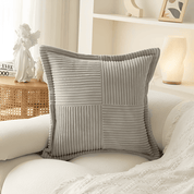 Corduroy Cushion Cover | Striped Patchwork · Homefinn